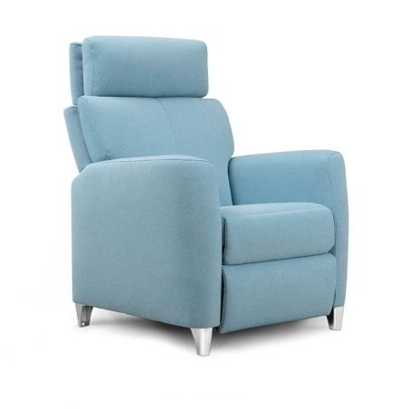Sillón Capri de Tapicerías Navarro con patas metálicas plateadas