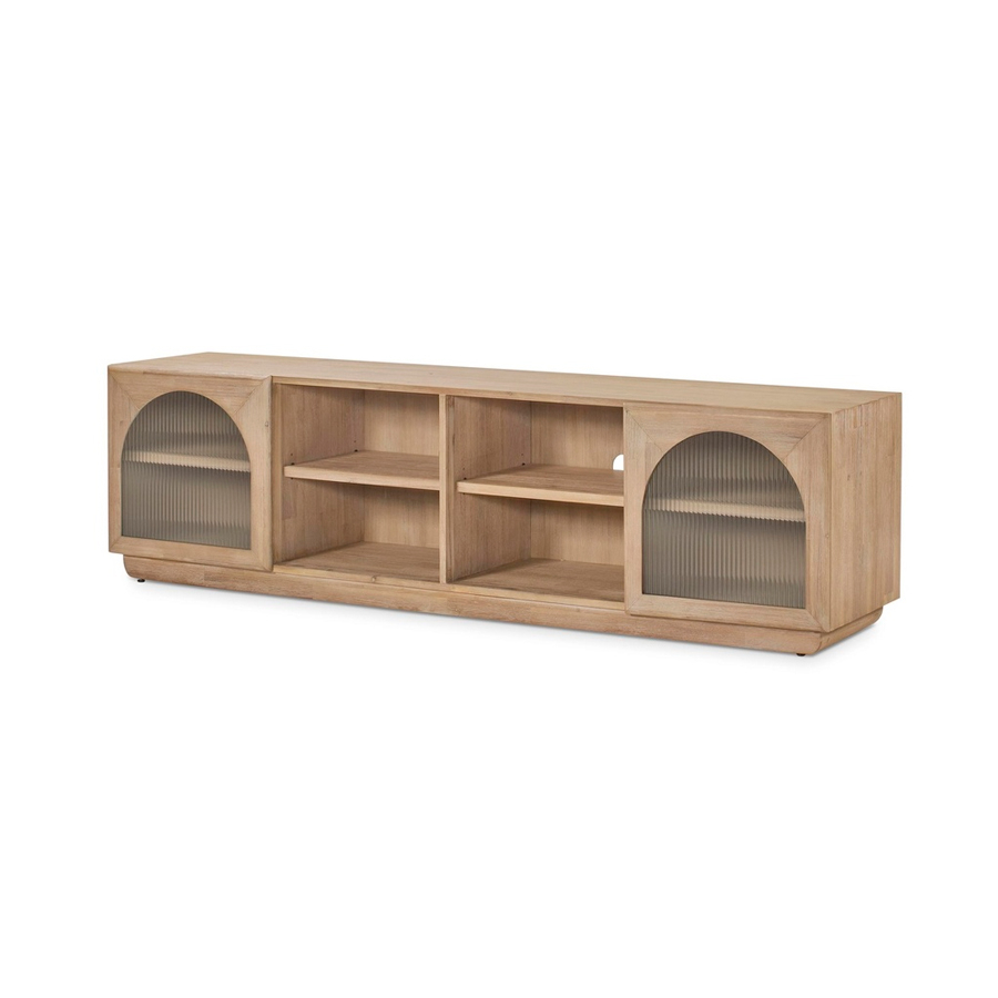 Mueble TV Catania 200cm. con dos puertas batientes y cuatro huecos diáfanos
