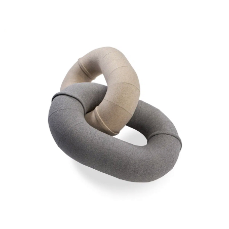 Sofá Link de la firma Sancal compuesto por dos unidades en color gris y beige