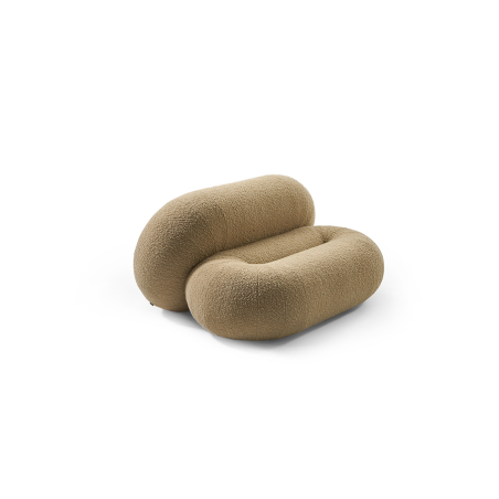 Sofá Loop de la firma Sancal en medida 155cm. tapizado en color ocre