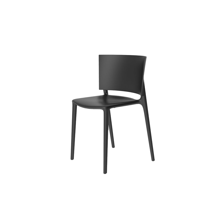 Silla África de Vondom de polipropileno negro