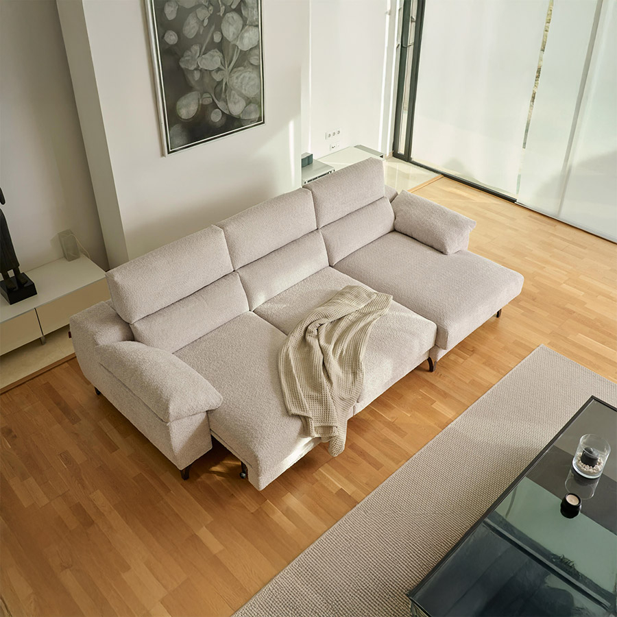 Chaiselongue con asientos deslizantes