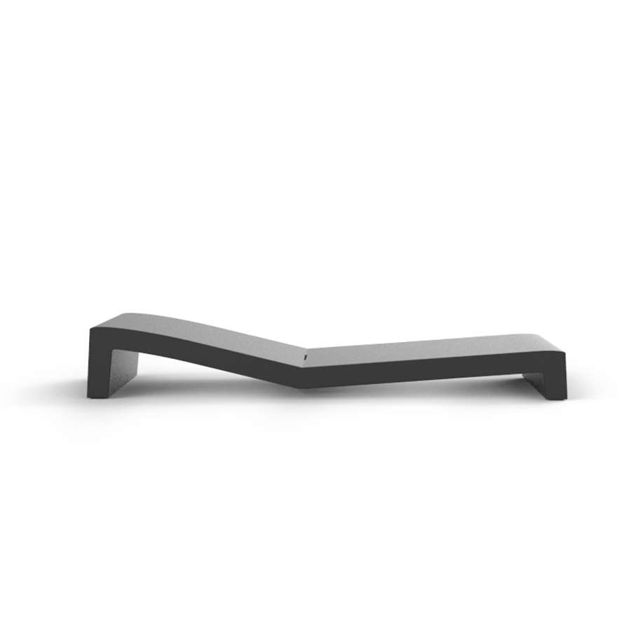 Tumbona Jut de Vondom acabado en negro