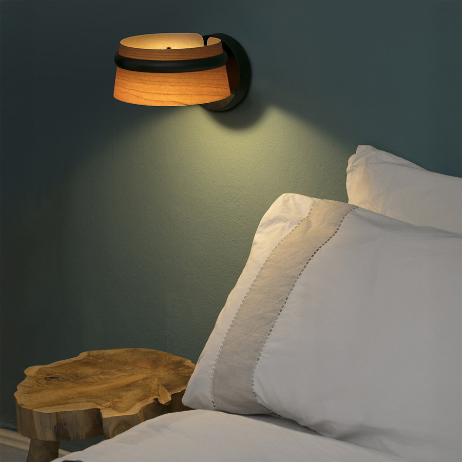 Aplique Loop de Faro Barcelona en ambiente de dormitorio