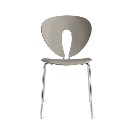 Silla Globus exterior de Stua de acero inoxidable y asiento de polipropileno vista frontal