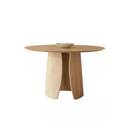 Mesa redonda Petal de Stua en madea roble