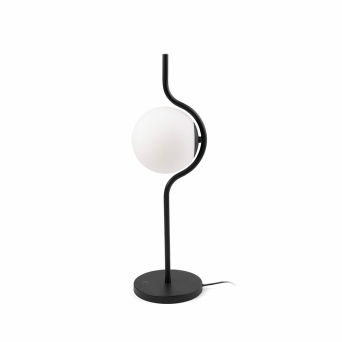 Lámpara de mesa Levita, de Faro Barcelona, en acero y acabada en dorado satinado 2