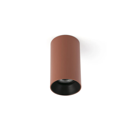 Lámpara Plafón Stan de Faro Barcelona, acabado terracota, fabricada en aluminio