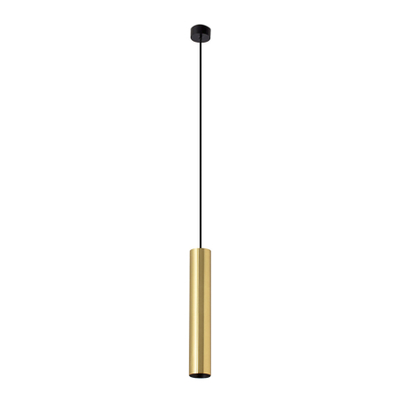 Lámpara colgante Stan fabricada en aluminio, acabado dorado satinado, de Faro Barcelona