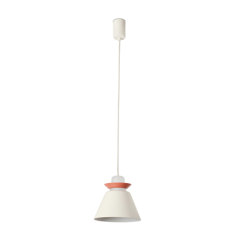 Lámpara colgante Naos 233, de Faro Barcelona, de acero, y con pantalla de cerámica, realizada artesanalmente, en acabado beige 2