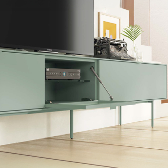 Mueble de TV Natur de Tegar, fabricado en melamina 2