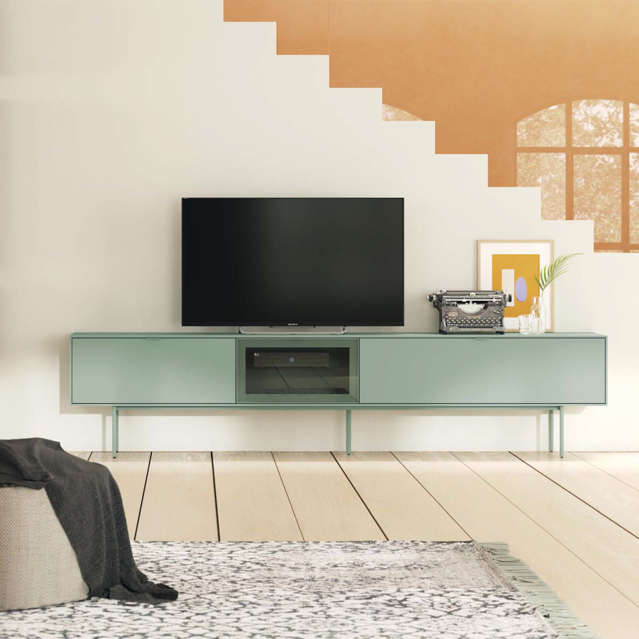 Mueble de TV Natur de Tegar, fabricado en melamina