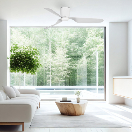 Vista en ambiente del Ventilador de techo Pemba de Faro Barcelona