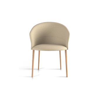 Silla Copa con patas de metal y tapizado, de Viccarbe 2