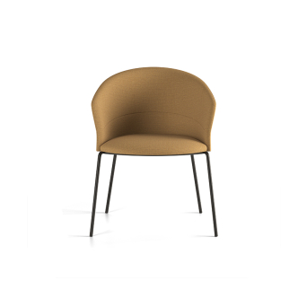 Silla Copa con patas de metal y tapizado, de Viccarbe