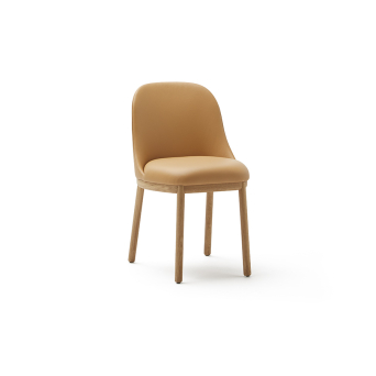 Silla Aleta con estructura de metal y tapizada, de la firma Viccarbe 2