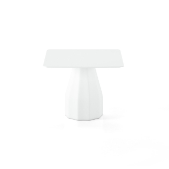 Mesa Burin cuadrada blanca viccarbe