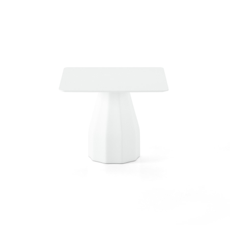Mesa Burin cuadrada blanca viccarbe