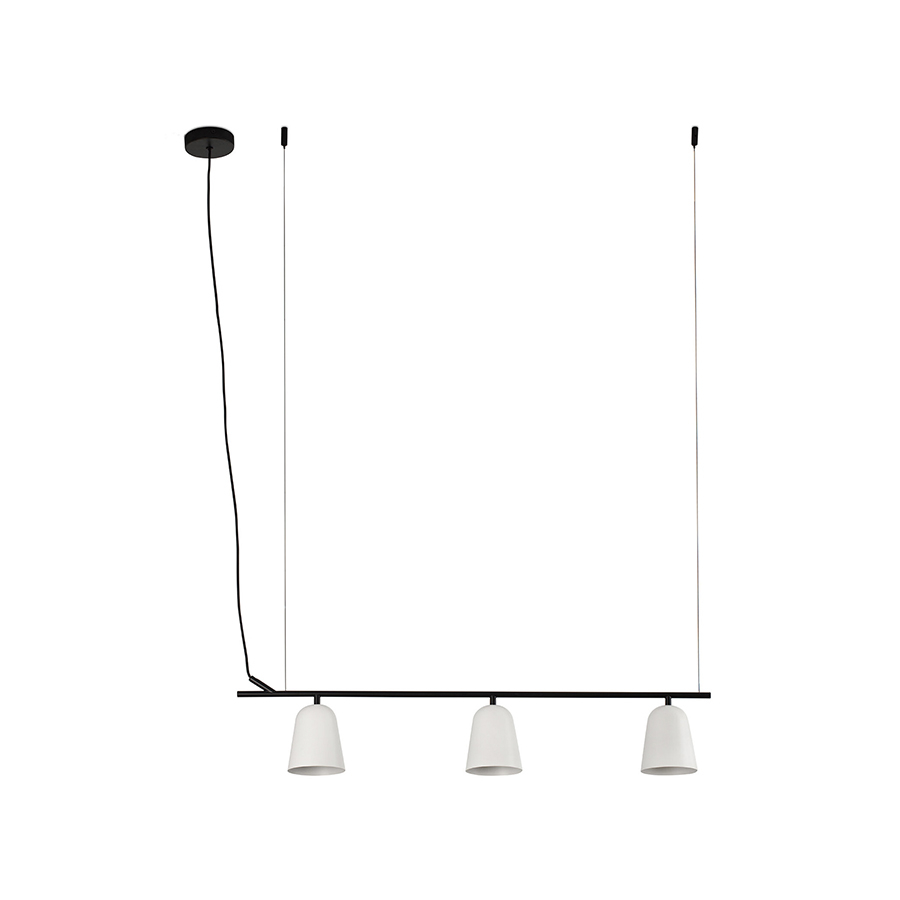 Lámpara colgante Studio, fabricada en acero, acabado blanco mate, de Faro Barcelona