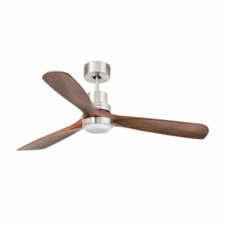 Ventilador de techo Lantau, de Faro Barcelona, acabado nogal