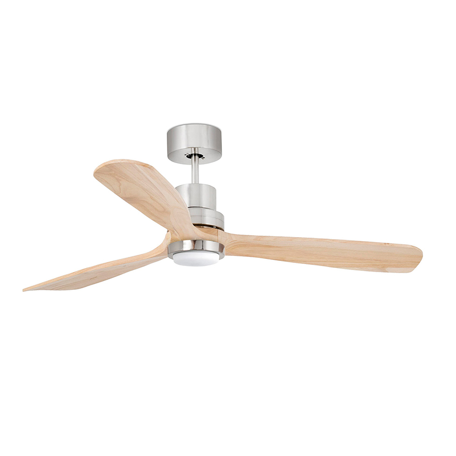 Ventilador de techo Lantau, de Faro Barcelona, acabado pino