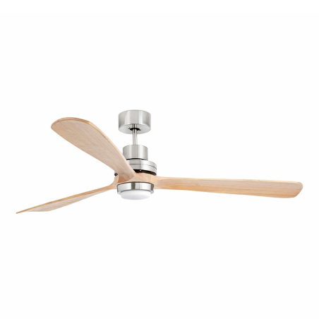 Ventilador de techo Lantau XL, con palas de madera, acabado pino, de Faro Barcelona