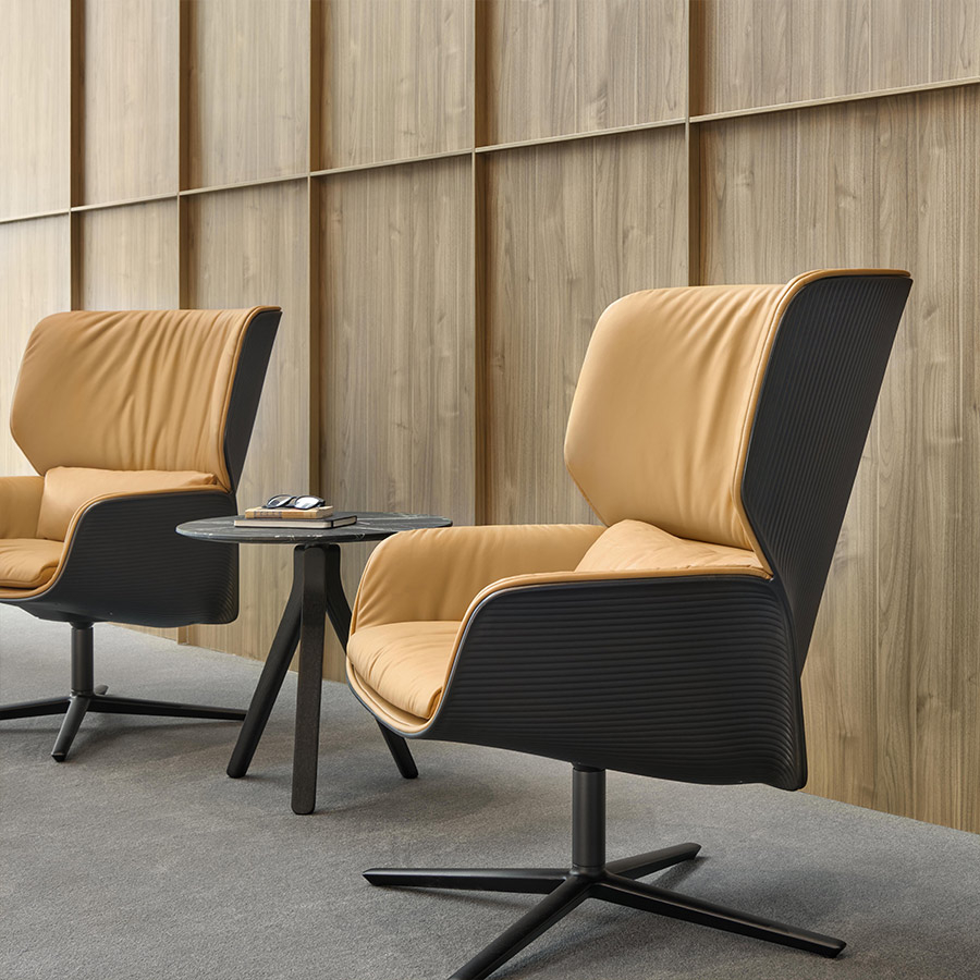 Butaca Nuez Lounge Bio con carcasa de termopolímero