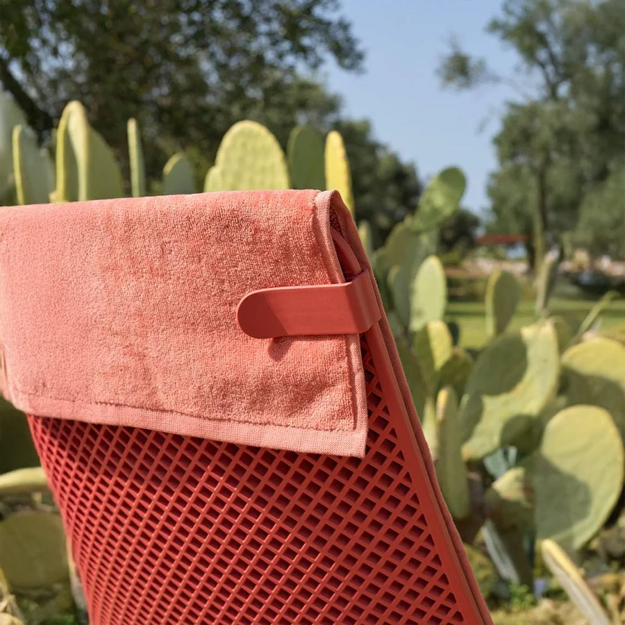 Sillón Net Lounge Nardi corallo detalle respaldo