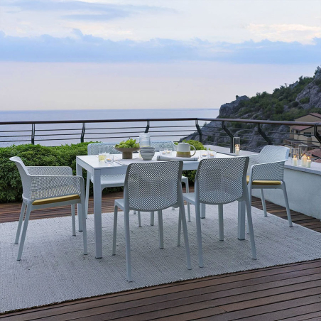 Silla de terraza Net confort antracita ambiente terraza