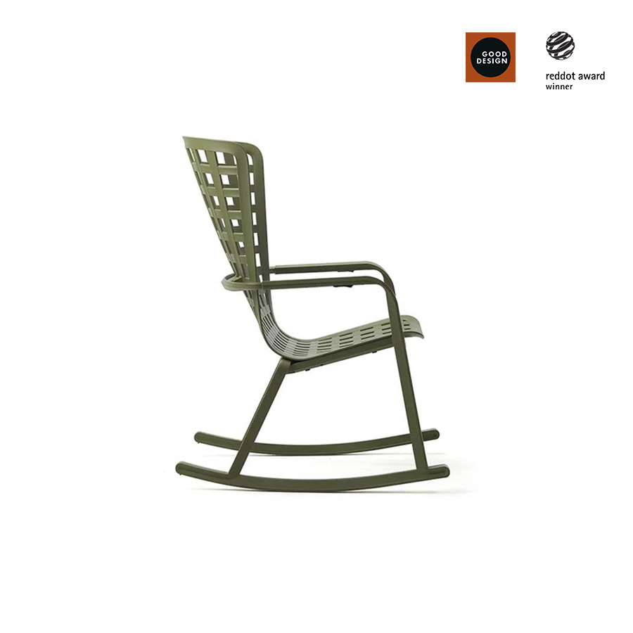 Sillón de terraza Folio Rocking acabado Agave premiada
