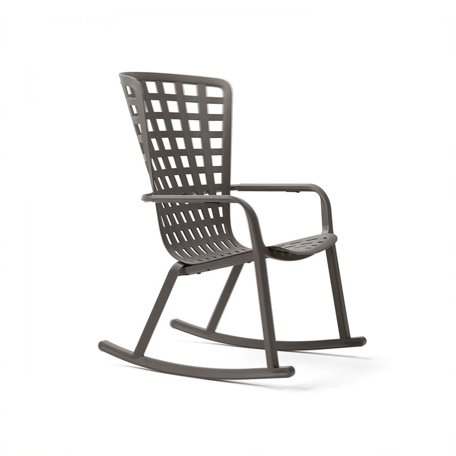 Sillón de terraza Folio Rocking acabado Tabaco
