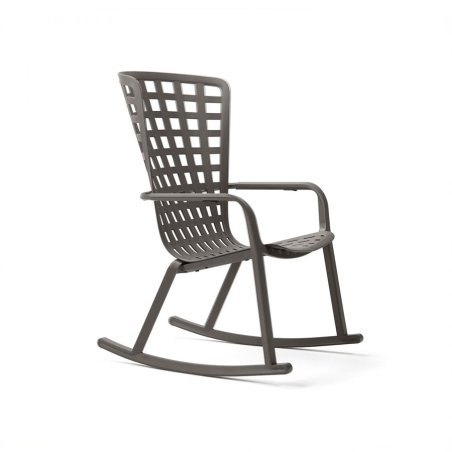Sillón de terraza Folio Rocking acabado Tabaco