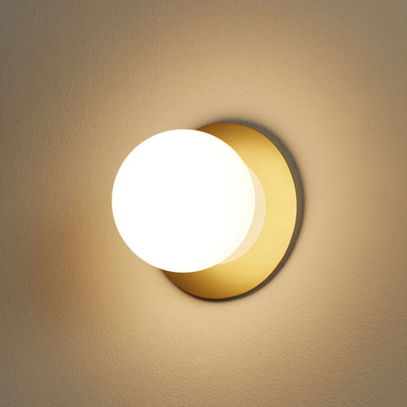 Aplique de pared Alfi, sin cubierta, acabado oro mate, de Estiluz