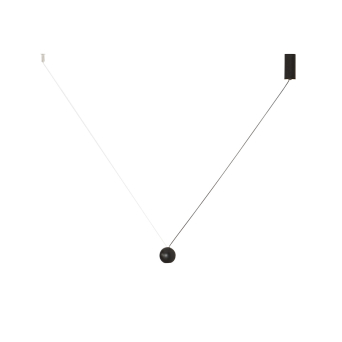 Lámpara colgante Compass, acabado negro mate, con esfera de luz, de Estiluz