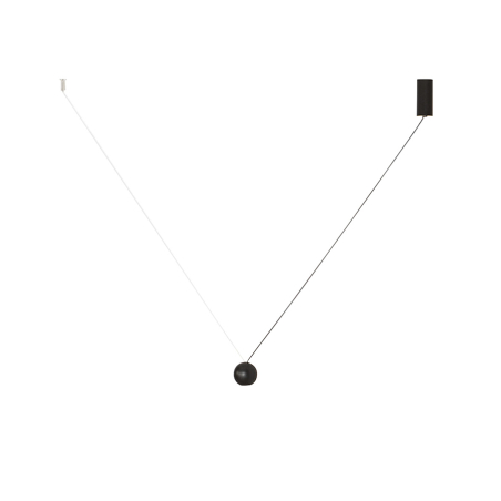 Lámpara colgante Compass, acabado negro mate, con esfera de luz, de Estiluz
