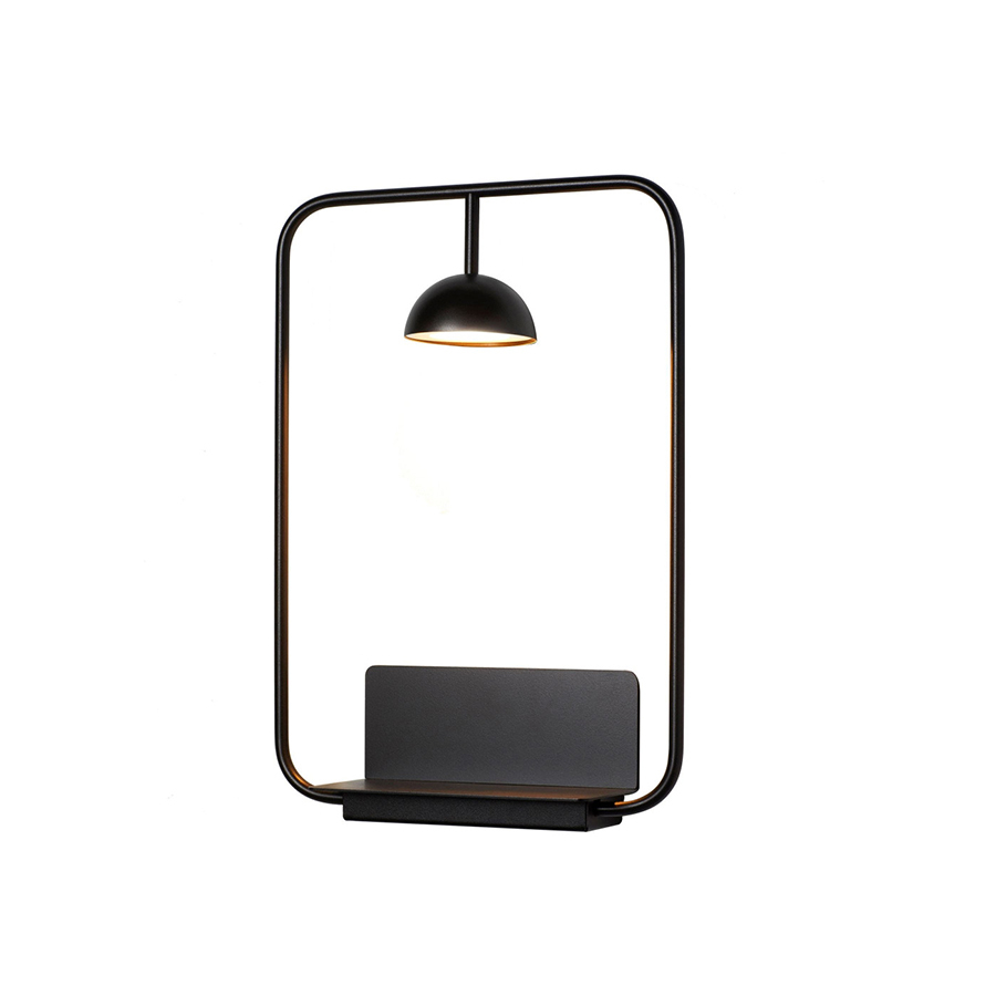 Lámpara de pared Cupolina, con cuerpo rectangular y cabezal con forma de  cúpula, de Estiluz