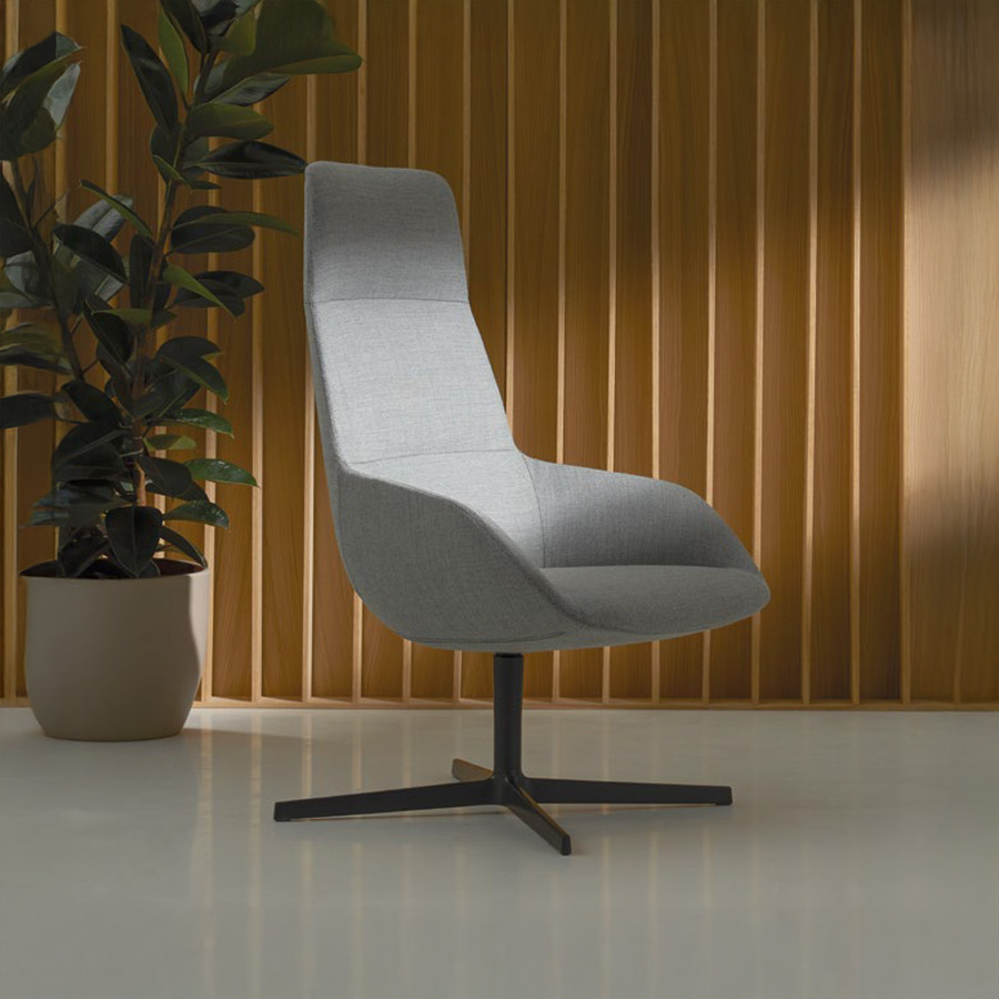 Sillón Dunas lounge de la firma Inclass acabado en gris