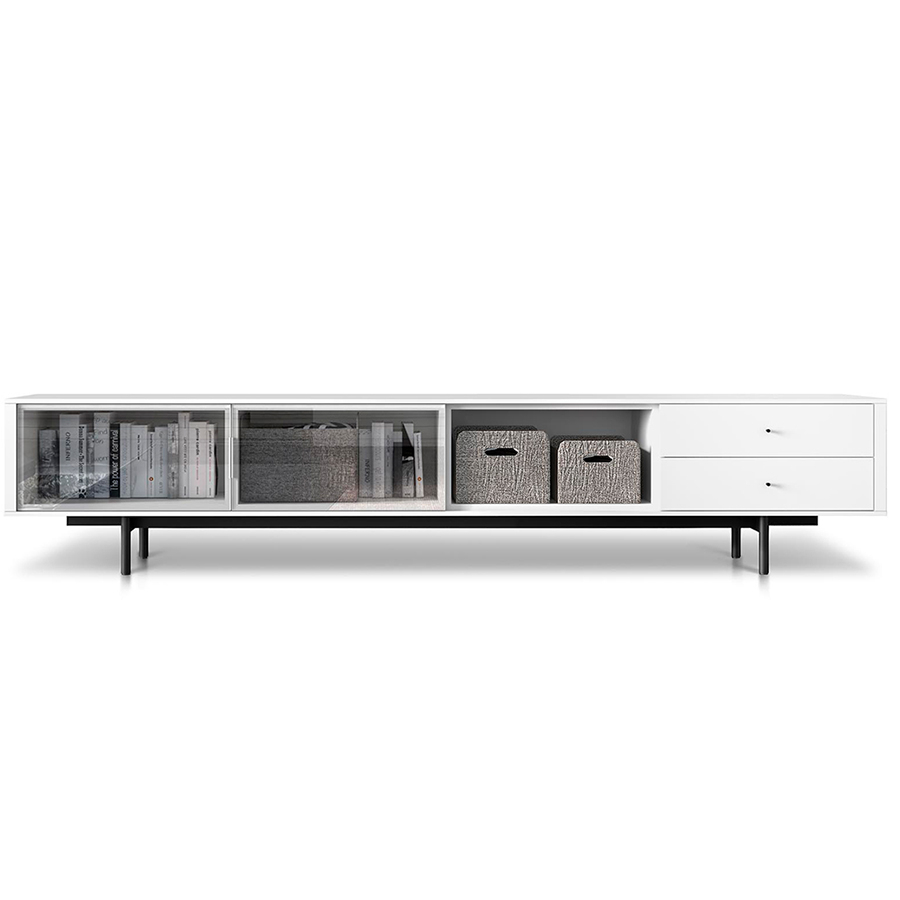 Mueble TV Moss 01 de Loyra acabado lacado mate blanco