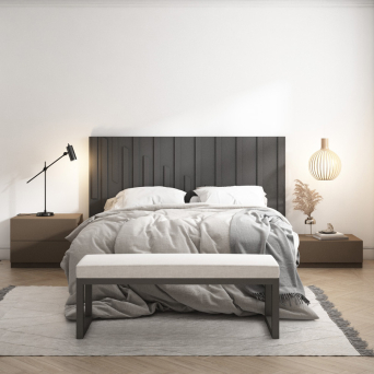 Dormitorio de matrimonio Sicilia, con dos mesitas de noche, una de un cajón y otra de dos cajones