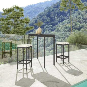 Taburete Carpino de la firma Decornouveau, con patas metálicas y tapizado en tela 2