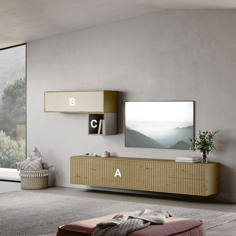 Composición de Salón Nordic 3 elección de acabados