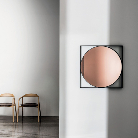 Espejo Visual Geométrico de la firma de diseño Sovet acabado del espejo cristal rosa