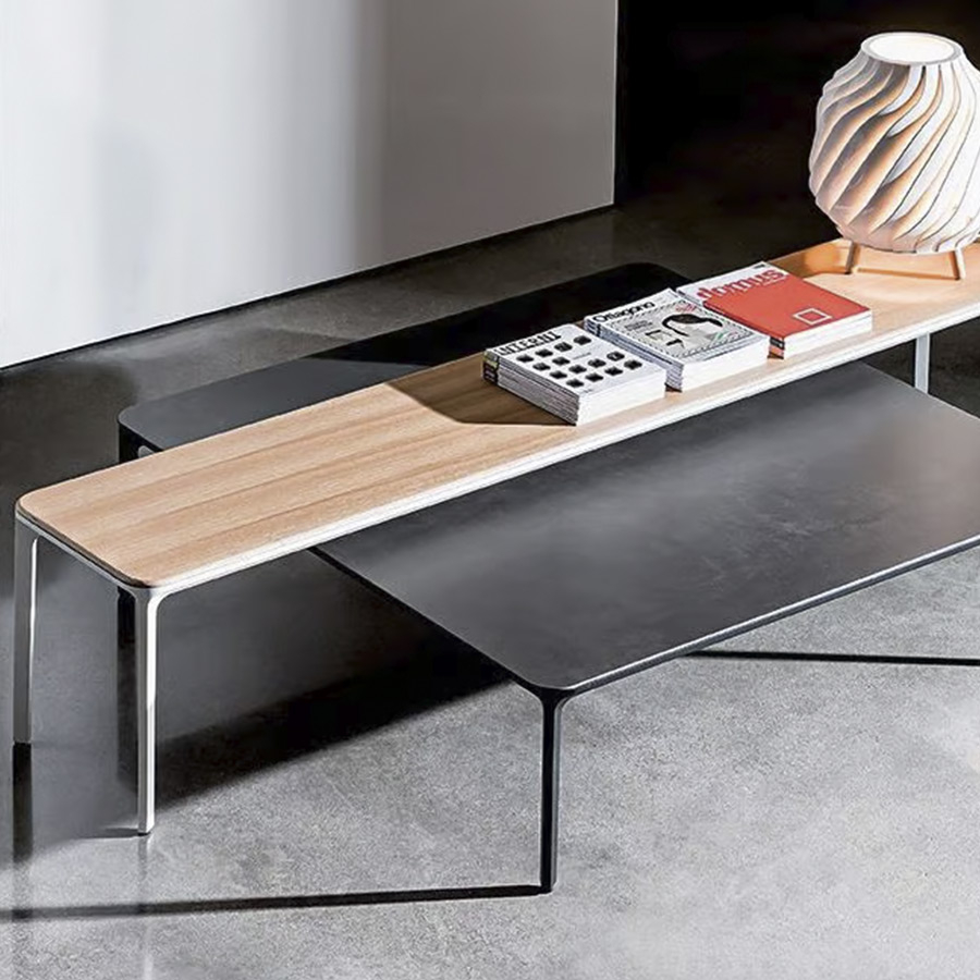 Mesa de centro Slim acabado de la tapa en Roble natural