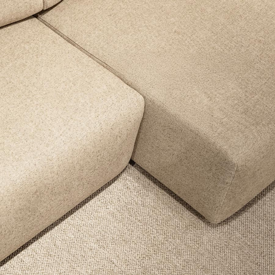Detalle de asiento deslizante de sofá Yute de Temasdos