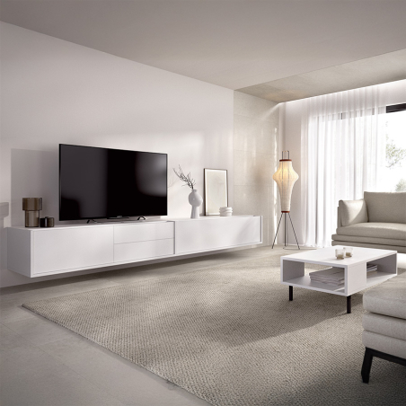 Composición de salón Duo 18, acabado blanco, de Rimobel