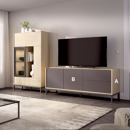 Salón Duo 42 fabricado en melamina, elección de acabados.
