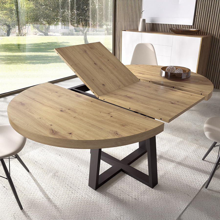 Mesa extensible Duo 33 de Rimobel en ambiente abierta.