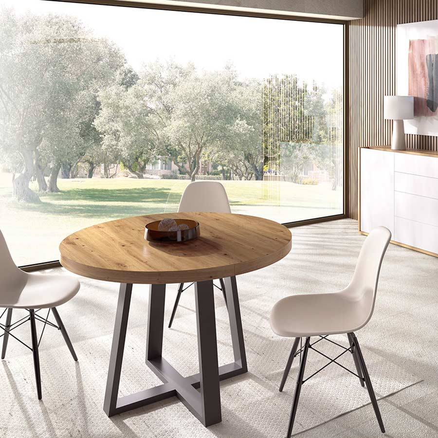 Mesa extensible Duo 33 de Rimobel en ambiente cerrada.