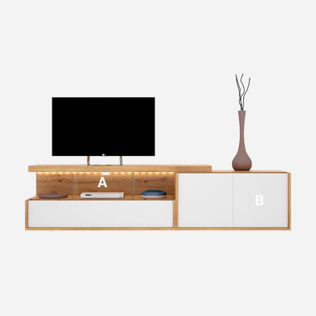 Mueble TV DUO 70 de Rimobel, elección de acabados.
