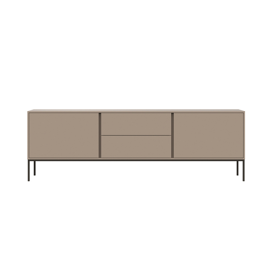 Mueble TV Alicia de la firma Decornouveau, en lacado mate con patas de metal